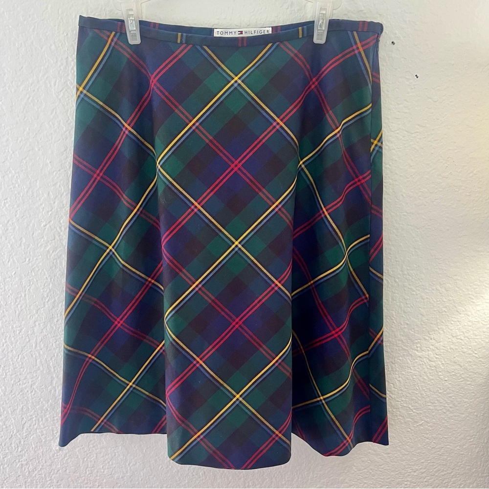 tommy hilfiger y2k school girl plaid cotton skirt Size 10